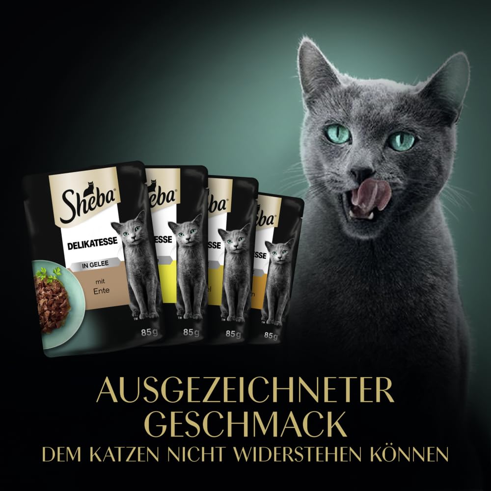 Sheba Delikatesse Gelee Nassfutter Geflügel 12x85g Beutel