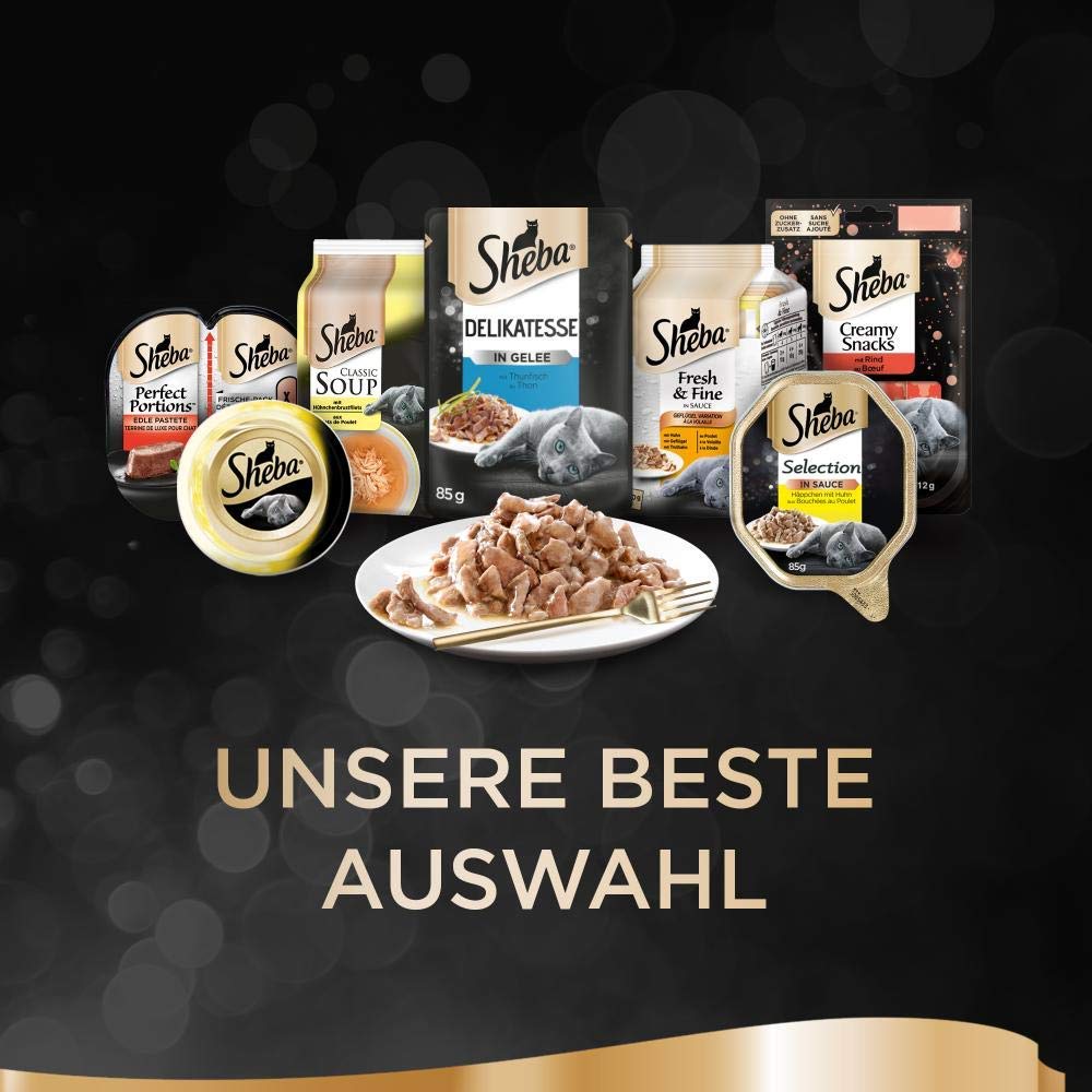 Sheba Selection in Sauce Nassfutter Geflügel 12x85g samtig