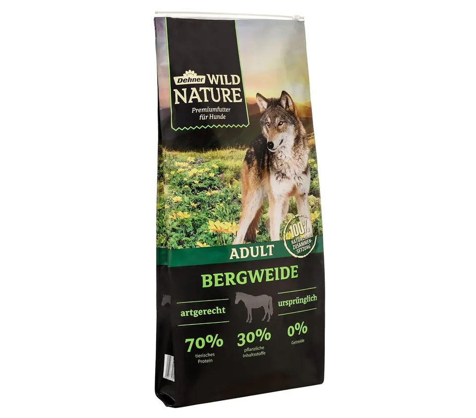 Dehner Wild Nature Bergweide Hundefutter Pferd Rind 12 kg