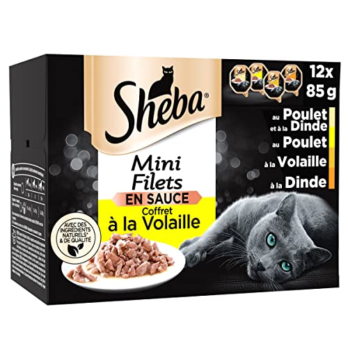 Sheba Mini Geflügel Sauce Nassfutter Schalen 32x85g