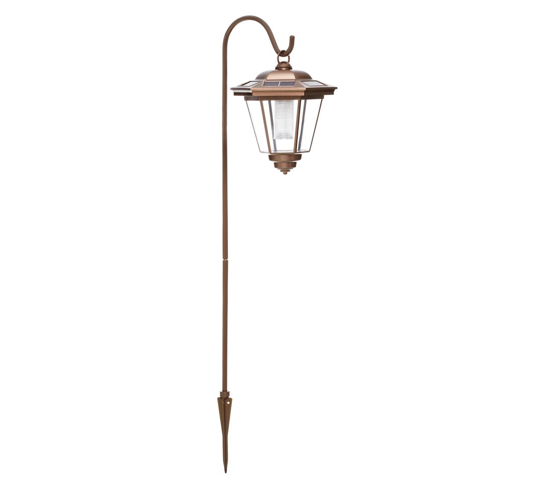 Dehner Tivoli Solarlaterne kupfer blau 85 cm mit Erdspieß