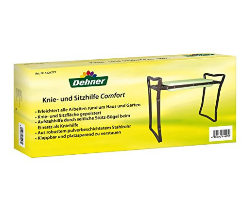 Dehner Knie- und Sitzhilfe Gartenbank grün 62,5cm klappbar