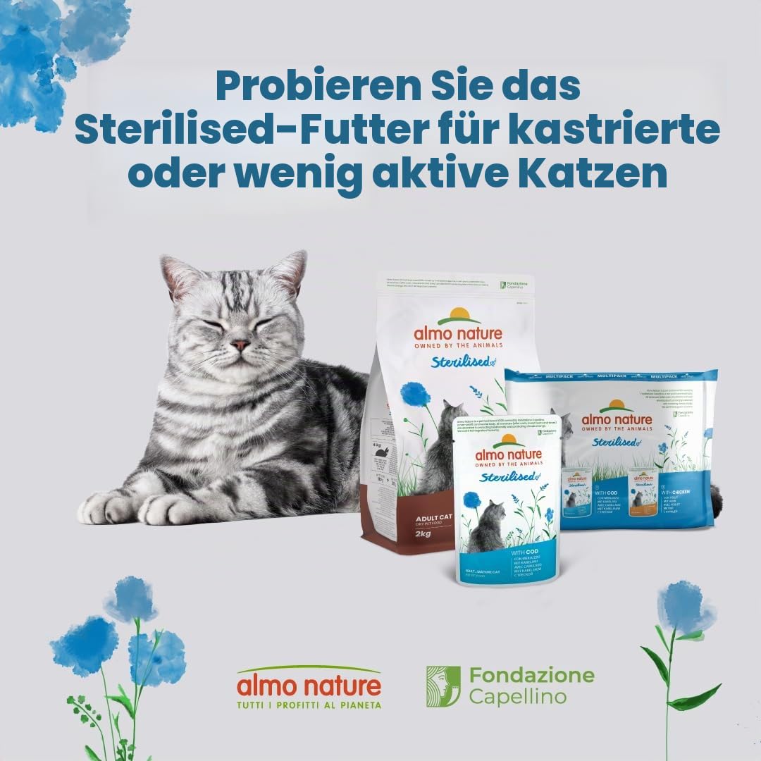Almo Nature Functional Sterilised Nassfutter 6x70g Kabeljau