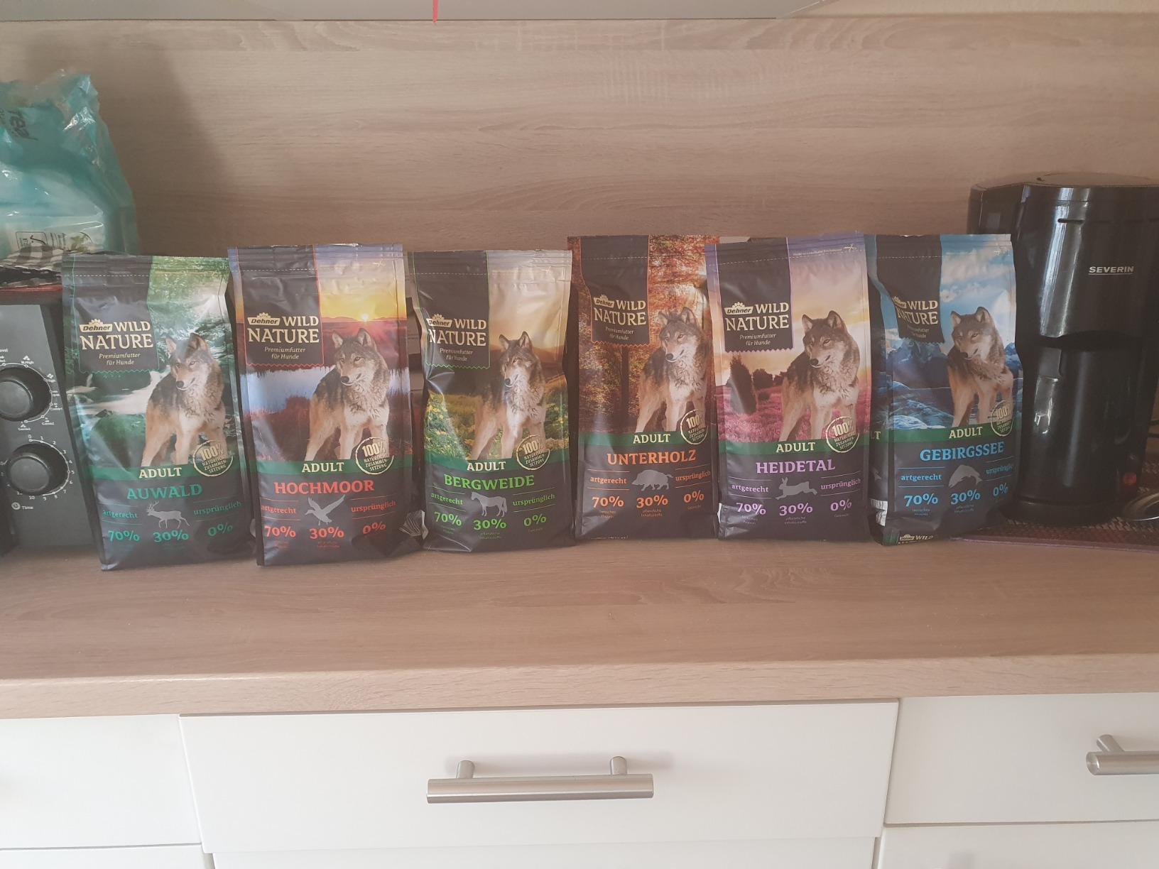 Dehner Wild Nature Probier-Set Trockenfutter 6x1kg getreidefrei