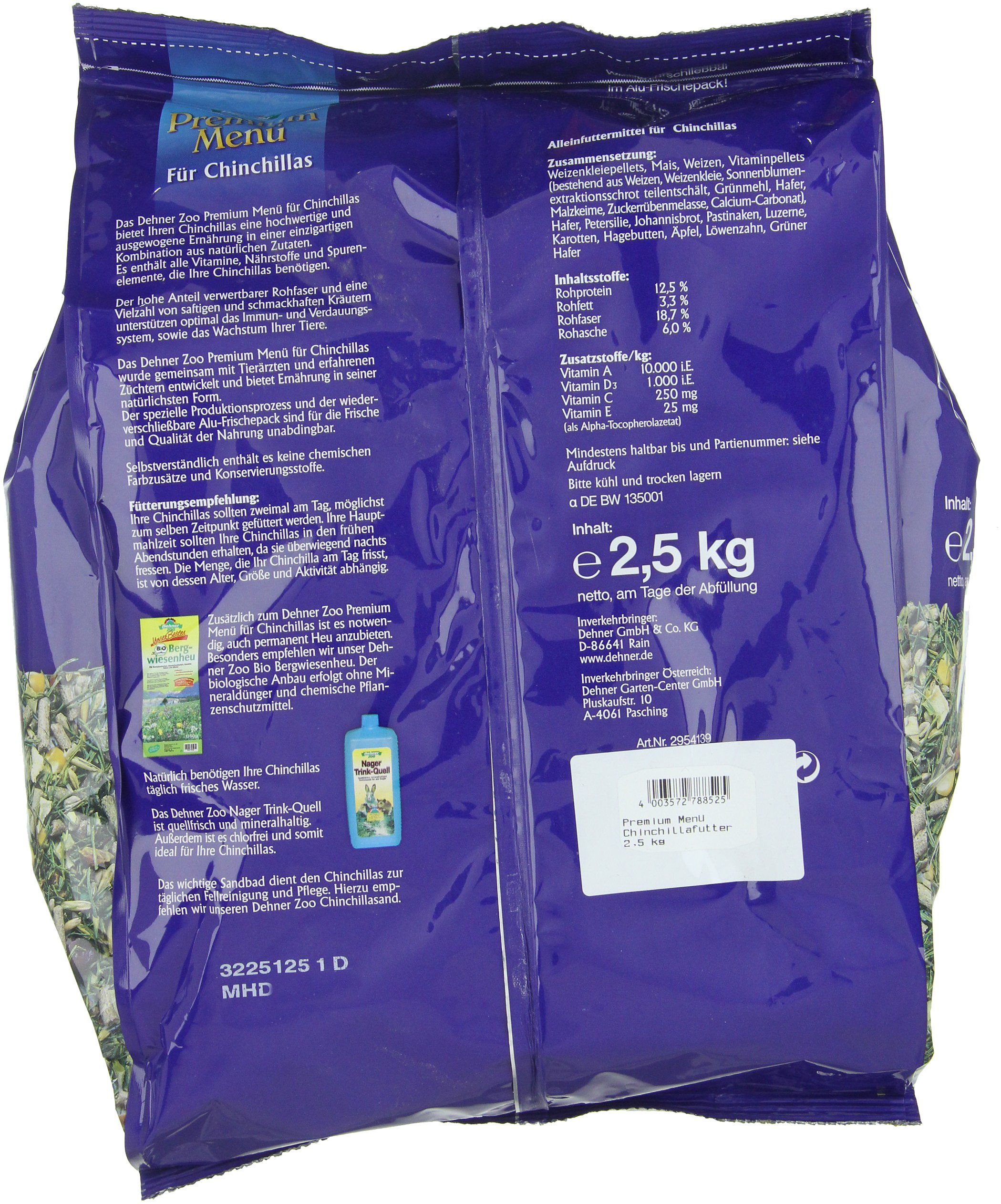 Dehner Premium Lovely Premium Menü Chinchillafutter 2,5 kg Kräuter