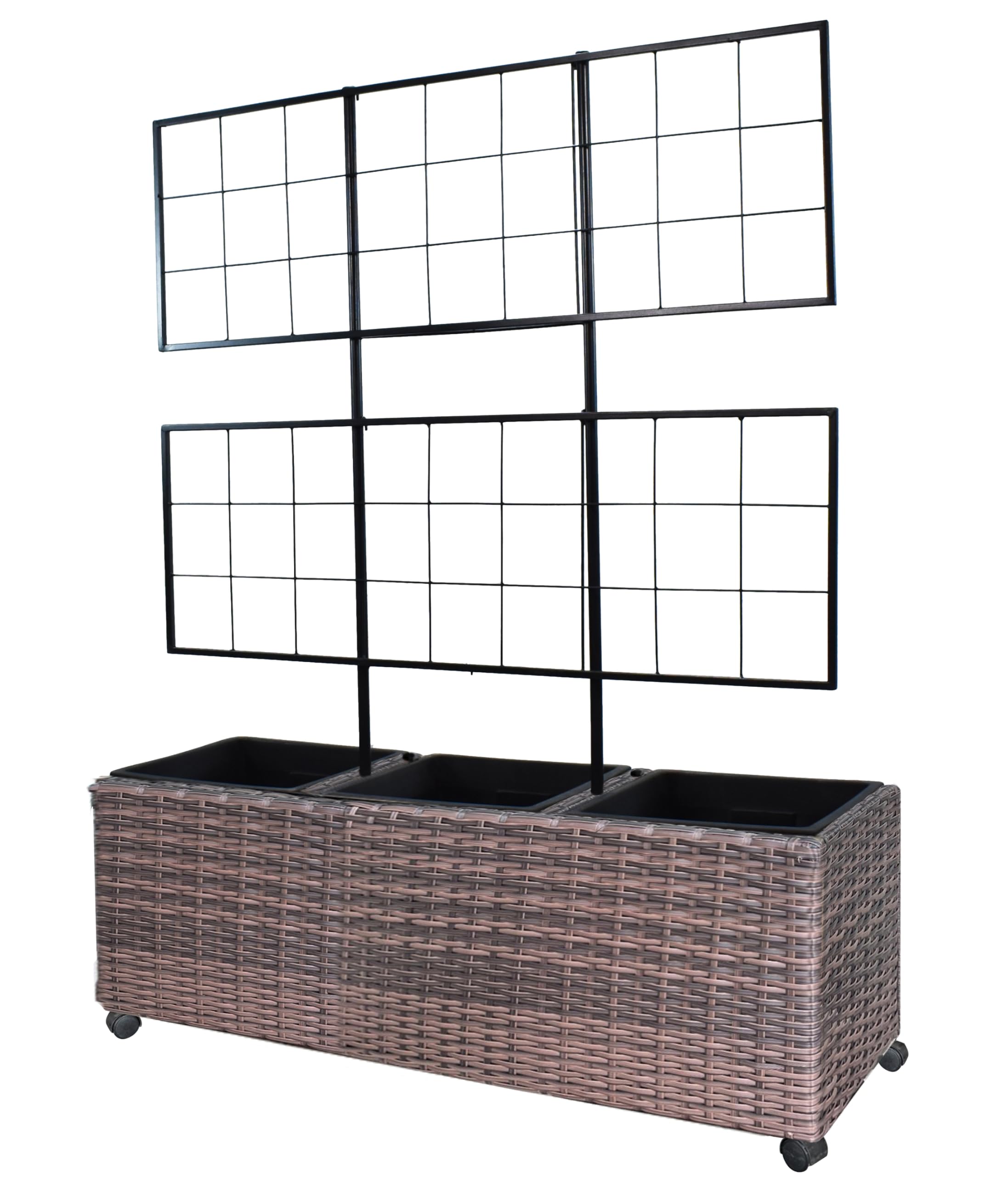 Dehner Premium Lovely Lili Spalierkasten braun mit Rollen