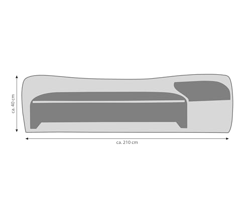 Dehner Abdeckung Gartenliege 210x75x40cm Polyester grau wetterfest