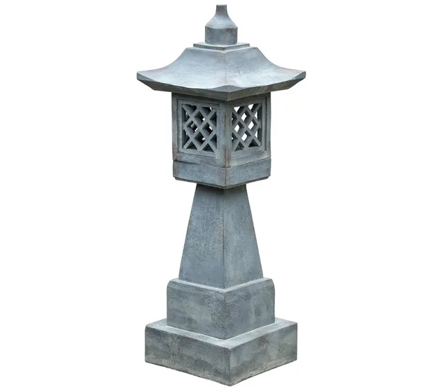 Dehner Neozenzai Dekolaterne Polyresin grau 90cm