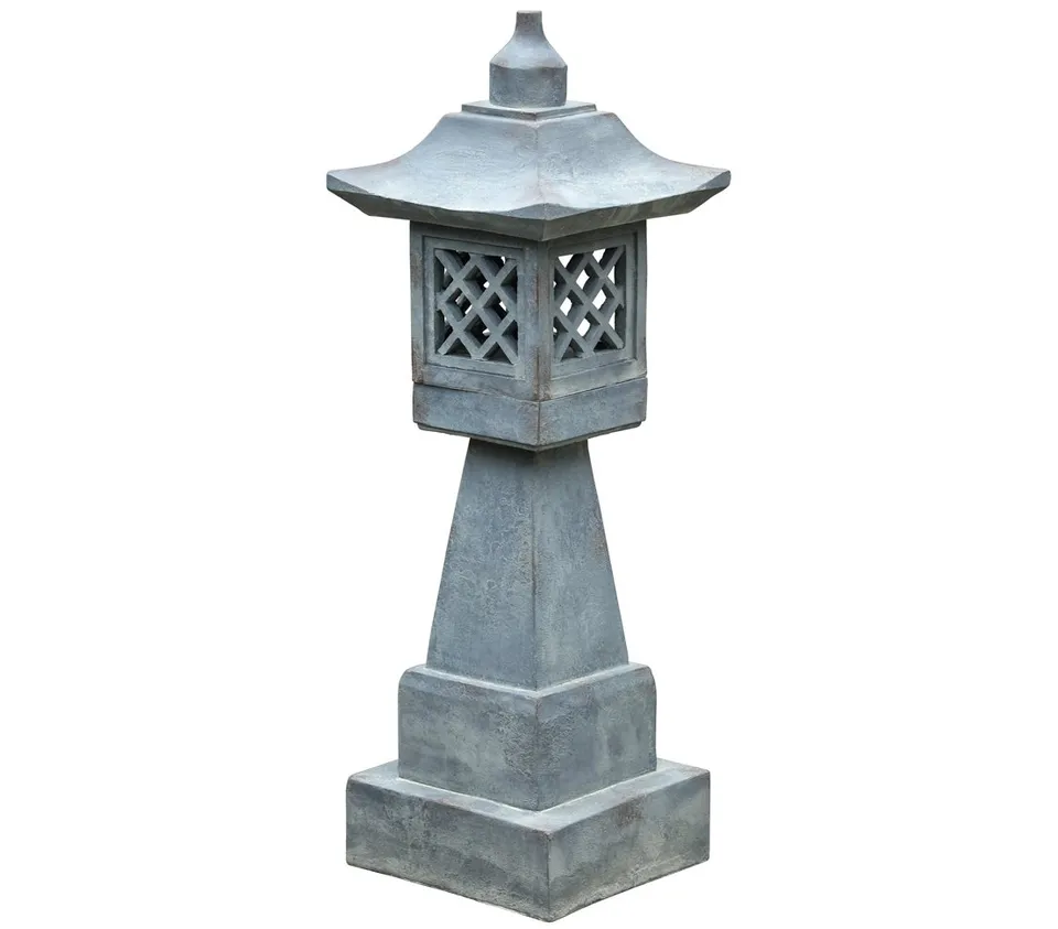 Dehner Neozenzai Dekolaterne Polyresin grau 90cm