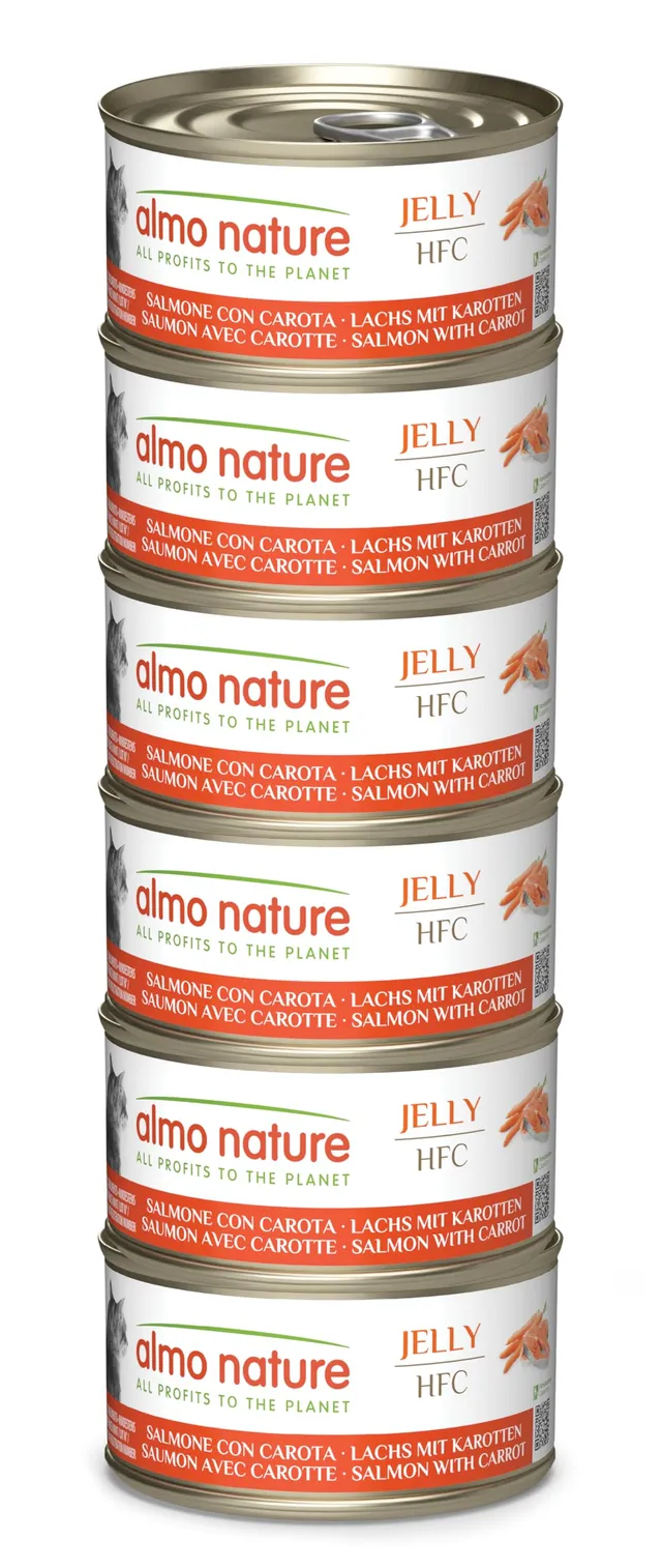 Almo Nature HFC Jelly Nassfutter Lachs Karotten 6x70g glutenfrei