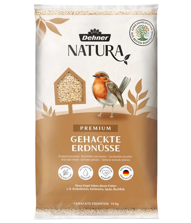 Dehner Natura Premium Wildvogelfutter Erdnüsse 10kg schalenfrei