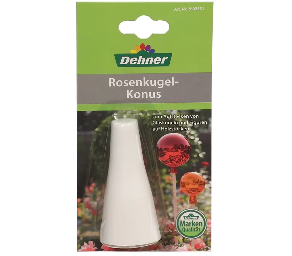 Dehner Rosenkugel Konus Halter weiß 18x10x4 cm