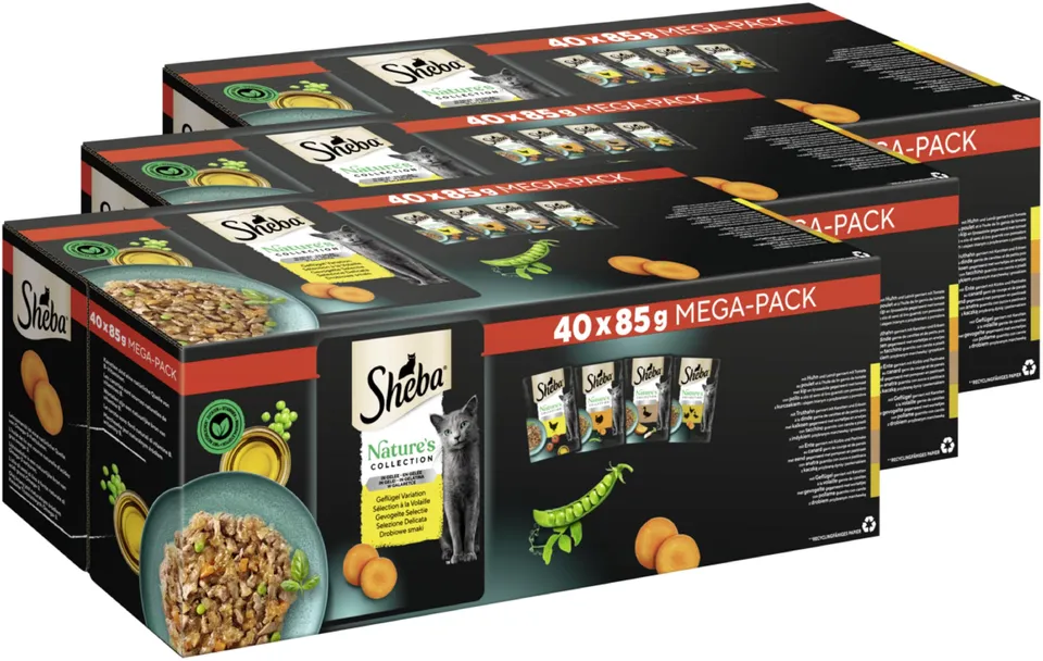Sheba Nature's Collection Nassfutter Geflügel in Gelee 120x85g getreidefrei