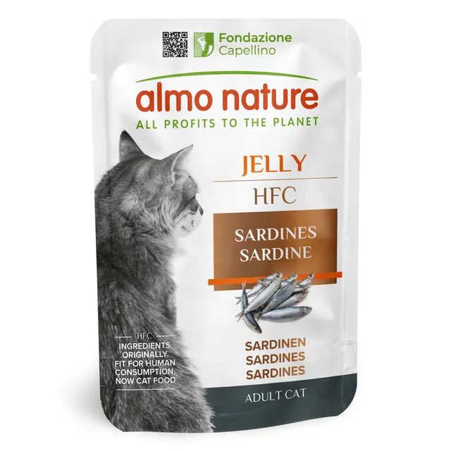 Almo Nature HFC Jelly Sardinen Katzennassfutter 24x55 g glutenfrei