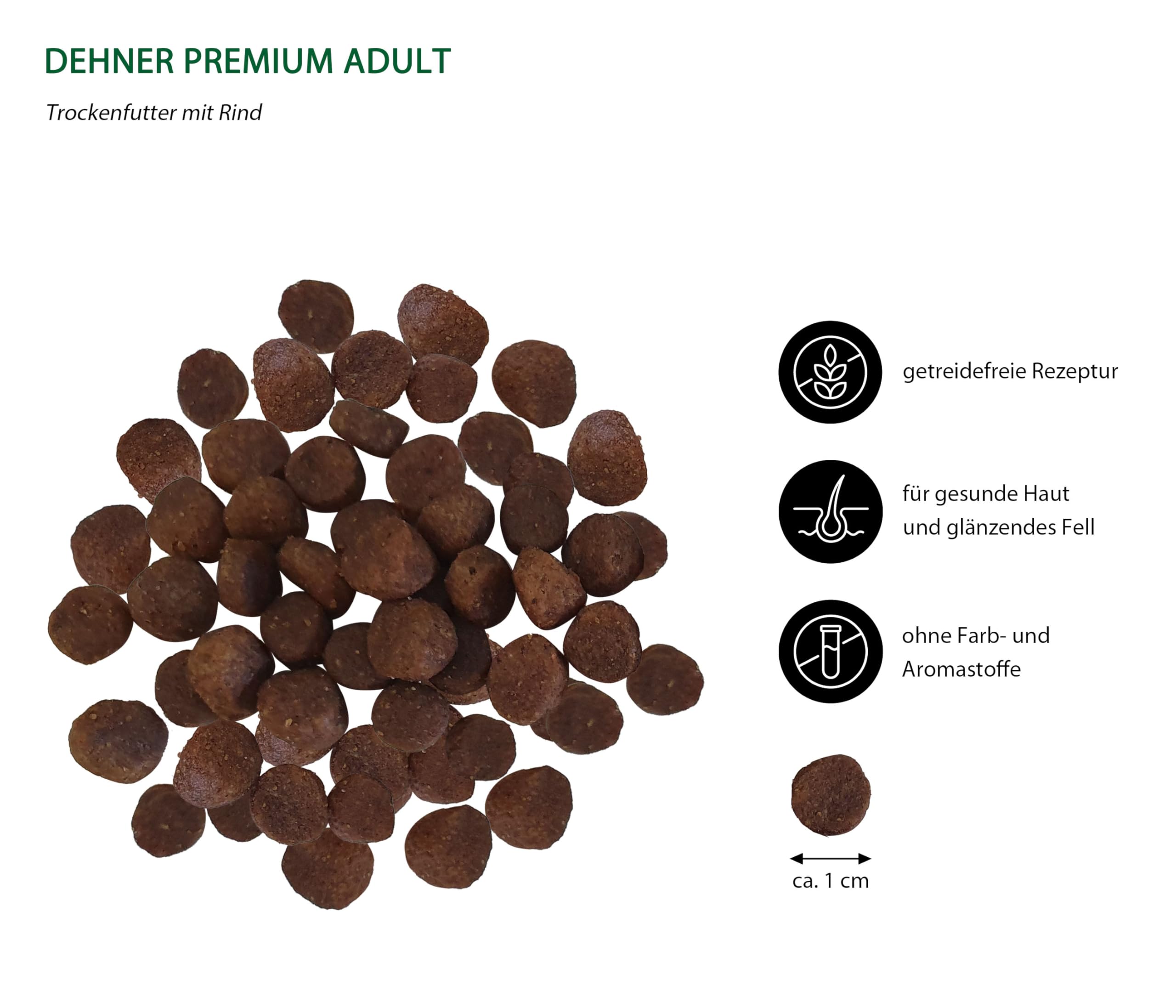Dehner Premium Trockenfutter Rind 2 kg getreidefrei Adult