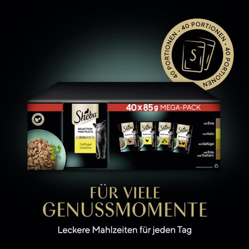 Sheba Selection Geflügel Variation Nassfutter 40x85g in Sauce