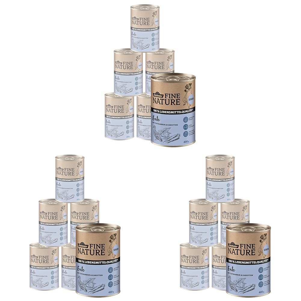 Dehner Fine Nature Senior Hundenassfutter Ente 6x400g