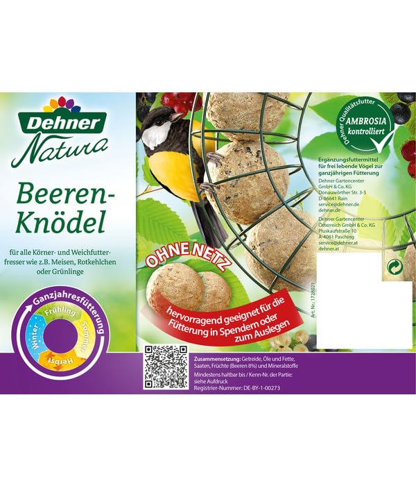Dehner Natura Meisenknödel Beere 100x100g ohne Netz