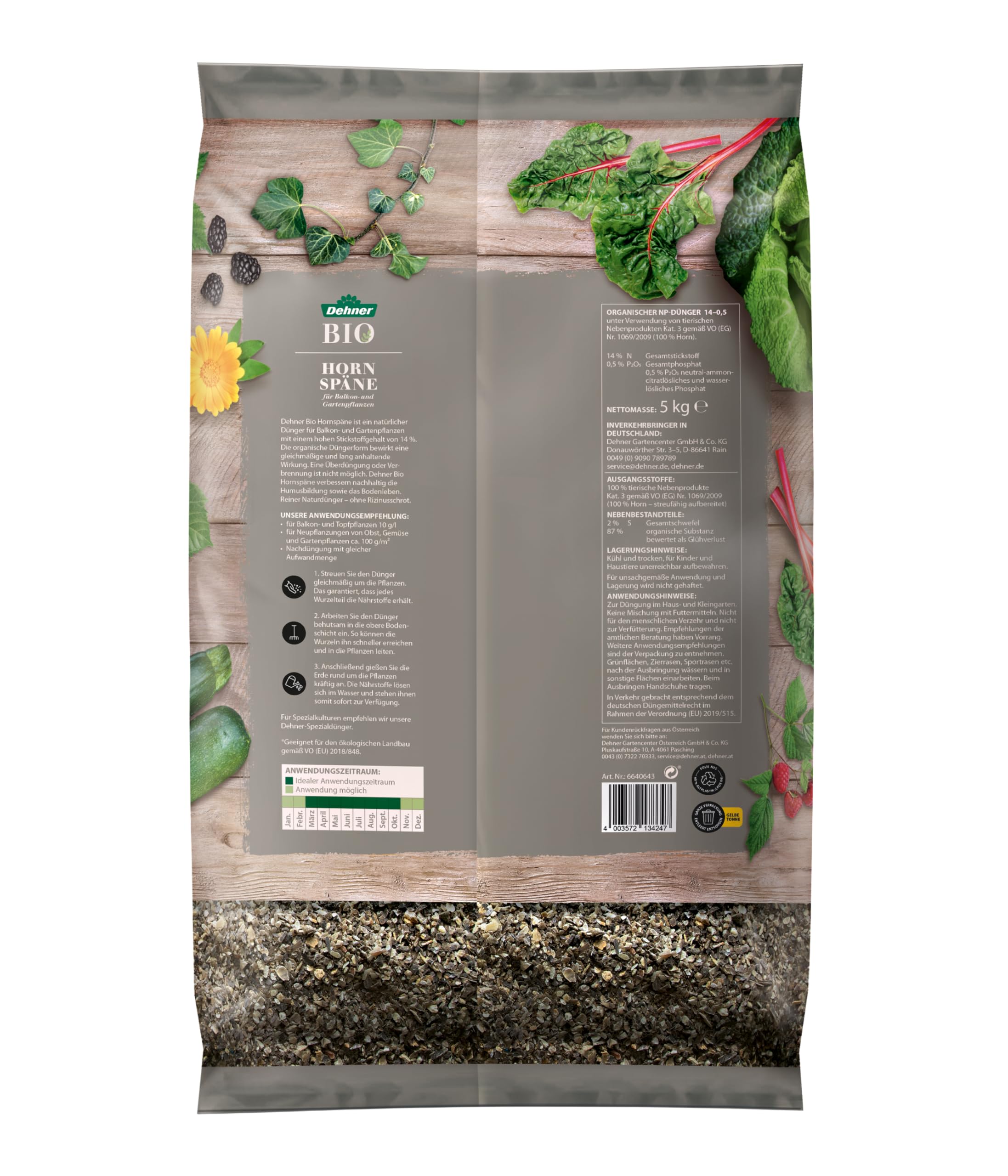Dehner Bio Hornspäne Naturdünger 5 kg Langzeit