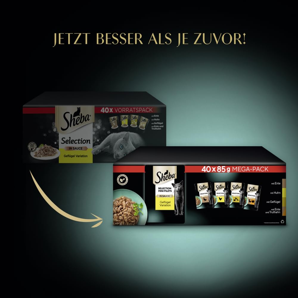 Sheba Selection Geflügel Variation Nassfutter 40x85g in Sauce