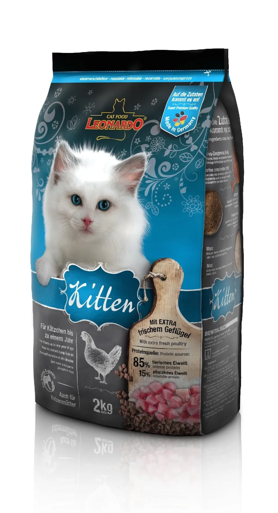 Leonardo Kitten Trockenfutter Geflügel 2kg getreidefrei