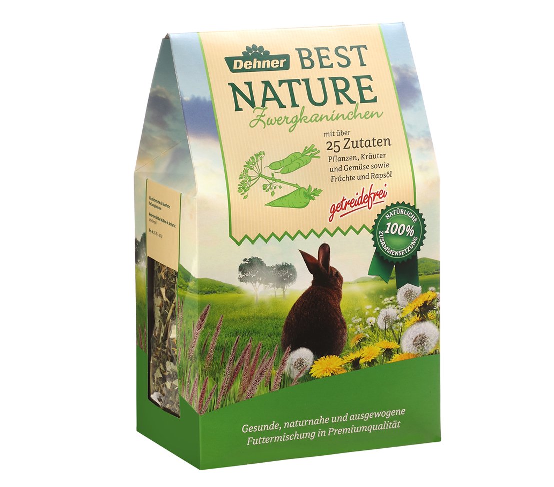 Dehner Best Nature Zwergkaninchenfutter 3x500g getreidefrei