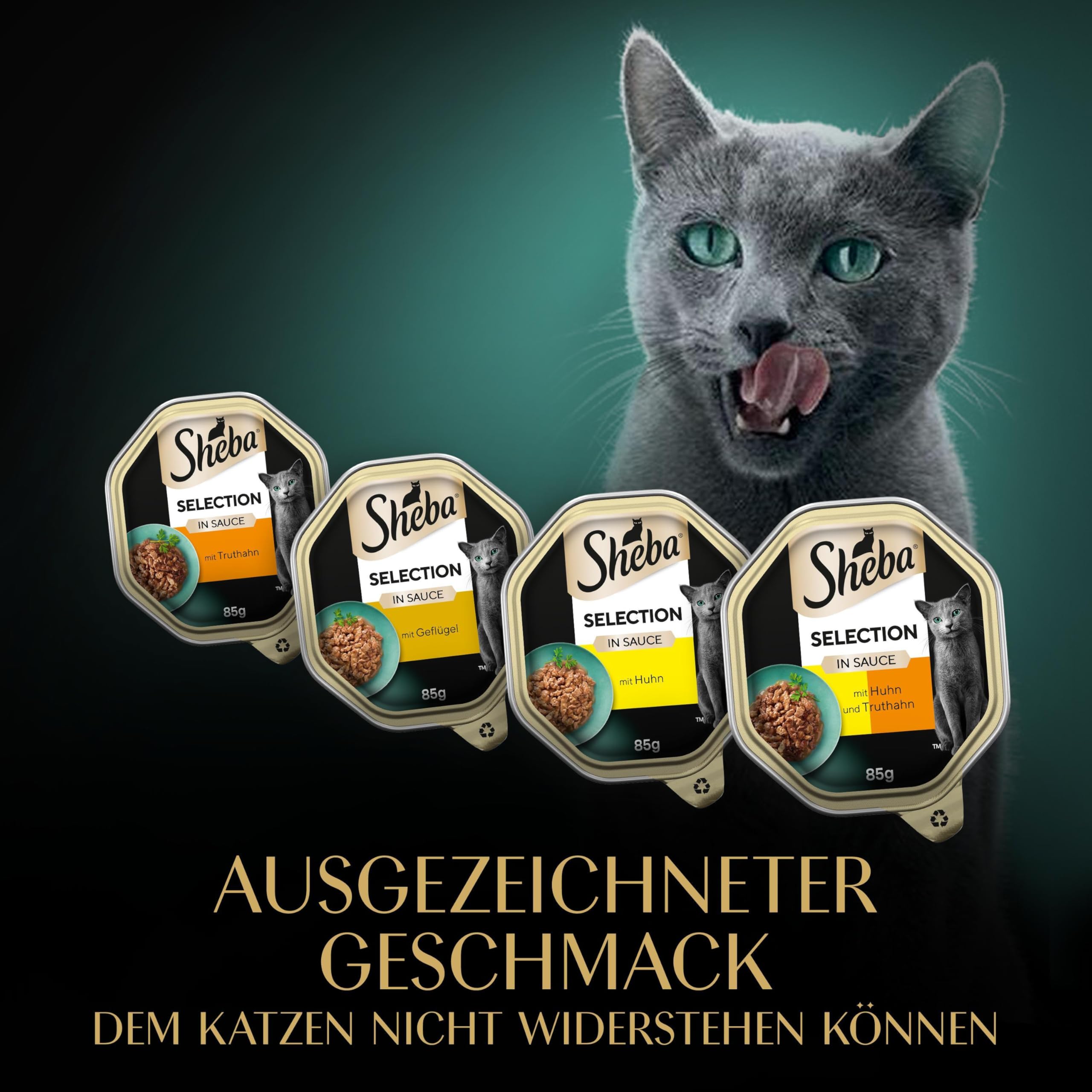 Sheba Selection Nassfutter Geflügel in Sauce Schale 32x85g