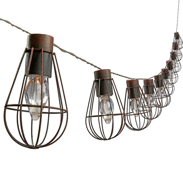 Dehner Premium Lovely Solar Retro Lichterkette 10 LED warmweiß 330 cm