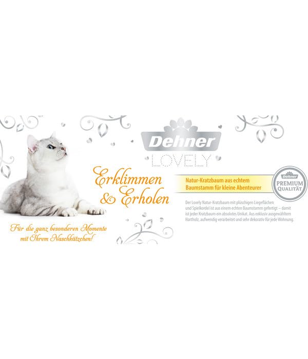 Dehner Premium Lovely Nero Kratzbaum braun-weiß 109 cm Hartholz