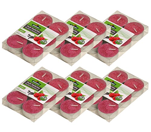 Dehner Premium Lovely Duft-Teelichter Vanille-Himbeere 36 Stück