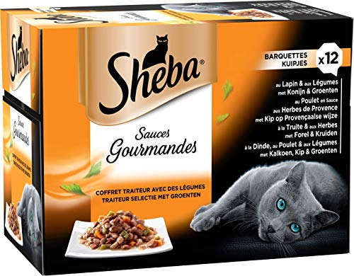 Sheba Sauce Collection Nassfutter Schalen 4 Sorten 12x85g