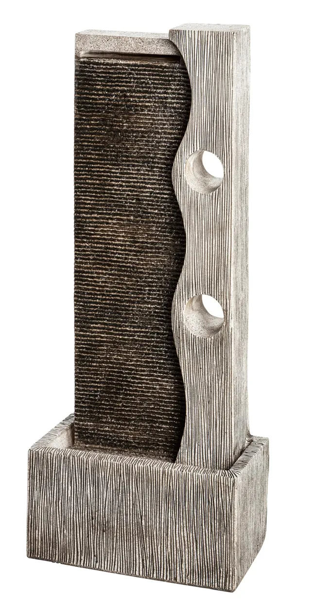 Dehner Eclipse Gartenbrunnen mit LED grau 100 cm