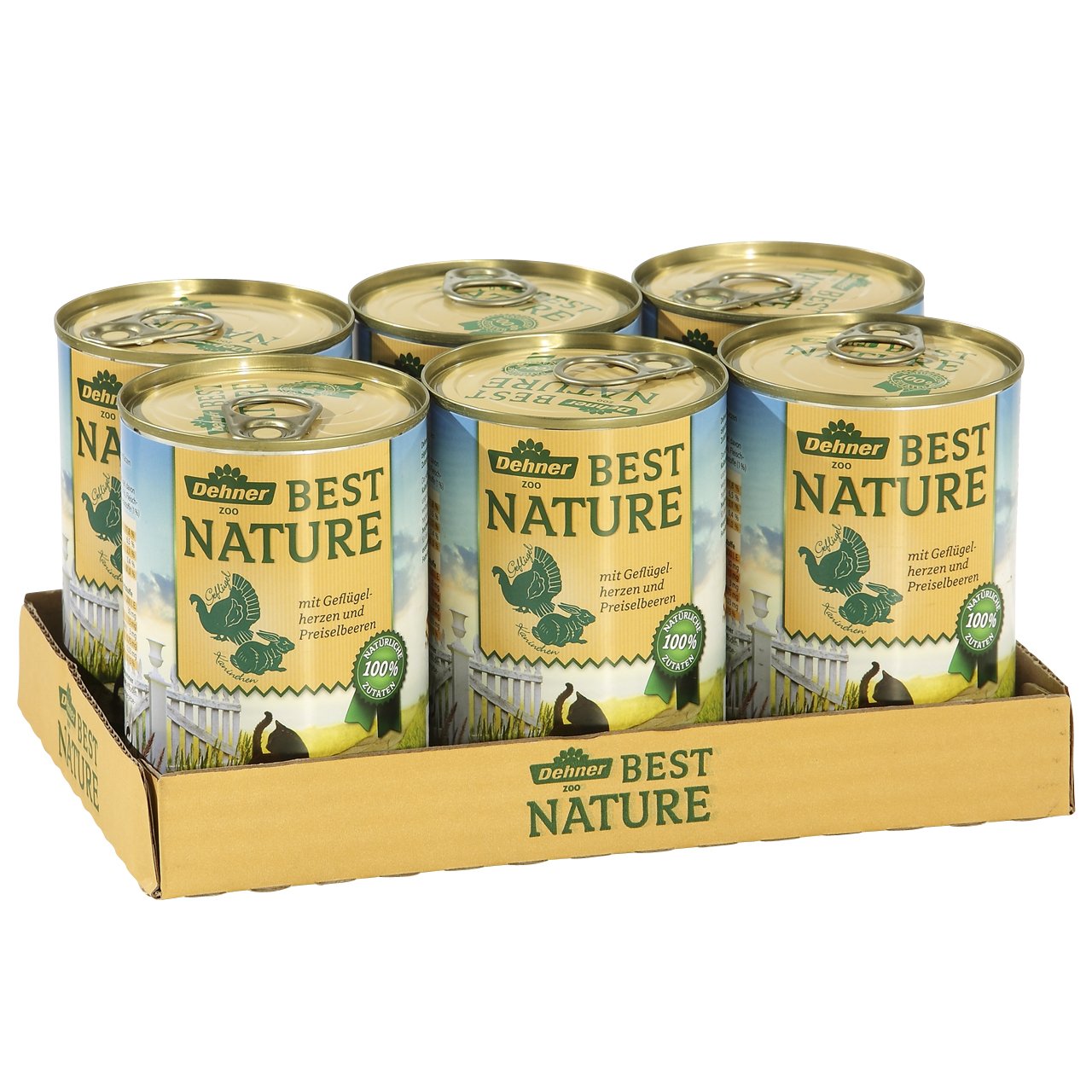 Dehner Best Nature Nassfutter Geflügel 6x400g Adult
