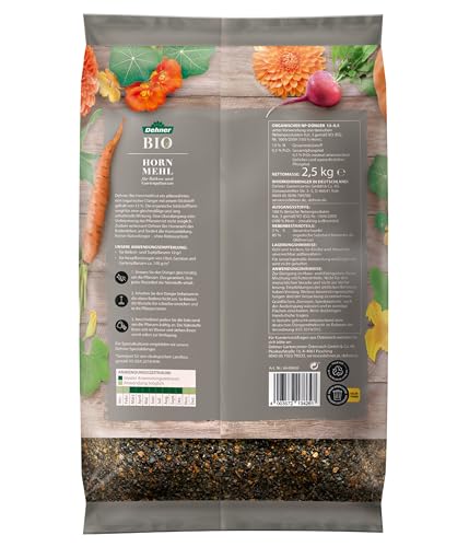 Dehner Bio Hornmehl Dünger 2,5kg Stickstoff 13 Prozent Bio
