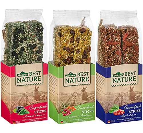 Dehner Best Nature Superfood Sticks Nagersnack 3x140g getreidefrei