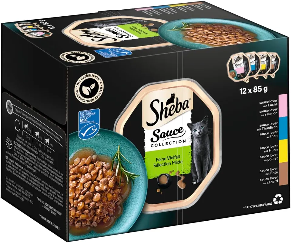 Sheba Sauce Collection Nassfutter Vielfalt 12x85g extra Sauce