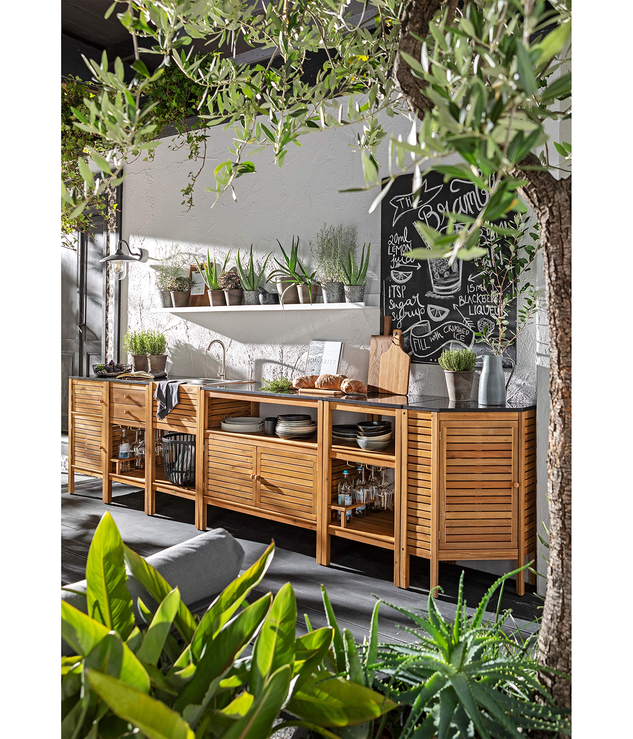 Dehner Premium Southhampton Spültisch natur Akazie