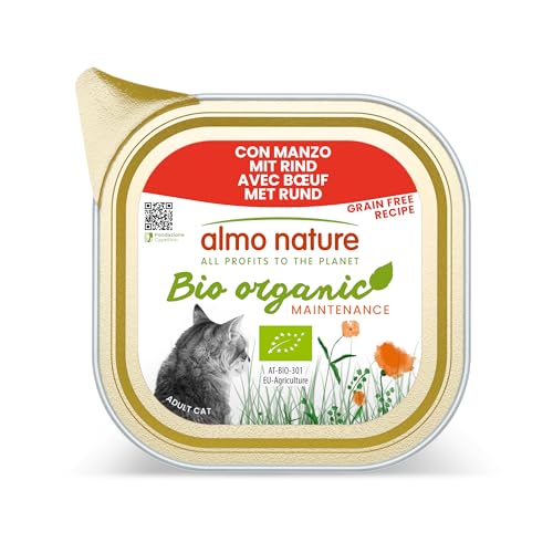 Almo Nature Bio Organic Maintenance Katzennassfutter Rind 19x85g Bio