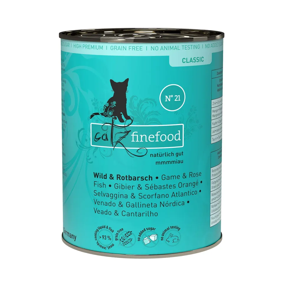 catz finefood N°21 Wild Rotbarsch Nassfutter 6x400g
