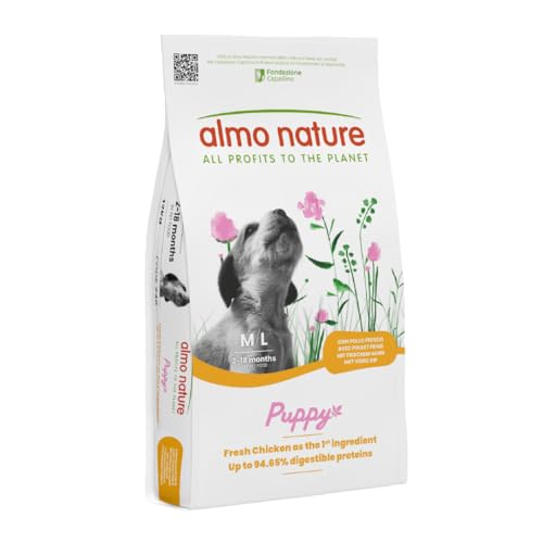 Almo Nature Puppy M-L Trockenfutter Huhn 12kg für Welpen