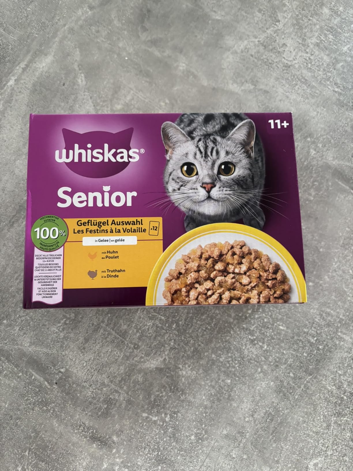 Whiskas Senior 11+ Katzenfutter Huhn 4kg mit Taurin