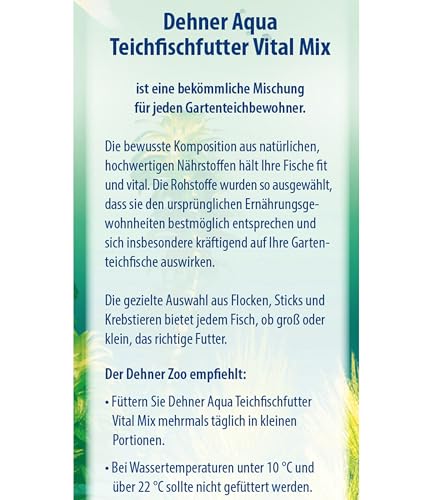 Dehner Aqua Teichfischfutter Vital Mix Fischfutter 3,5 l natürlich