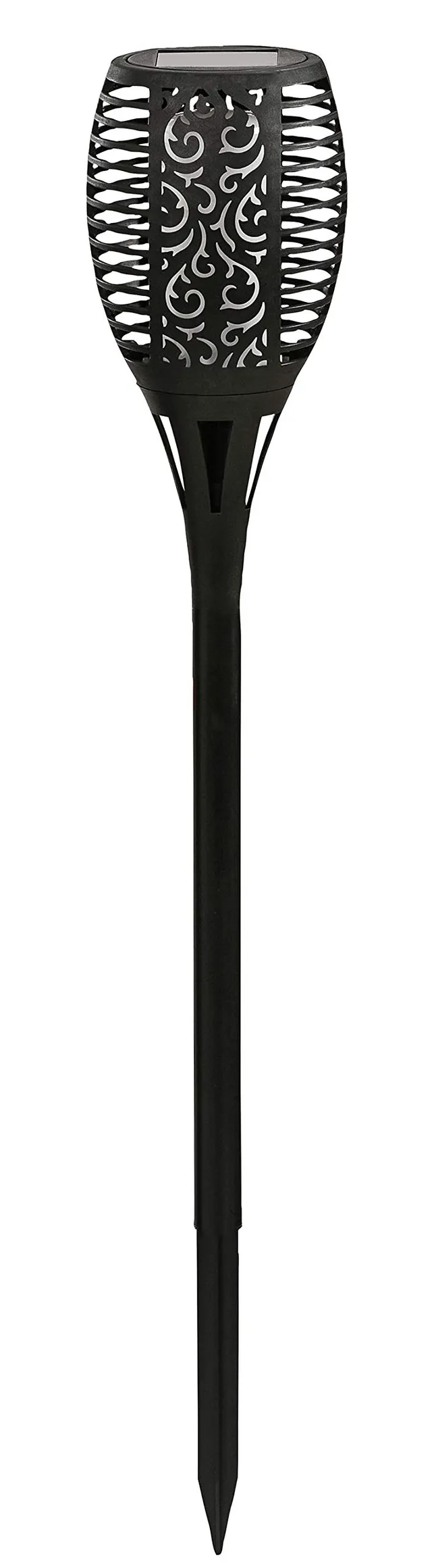 Dehner Flammenfackel Jumbo Solarleuchte schwarz 75 cm