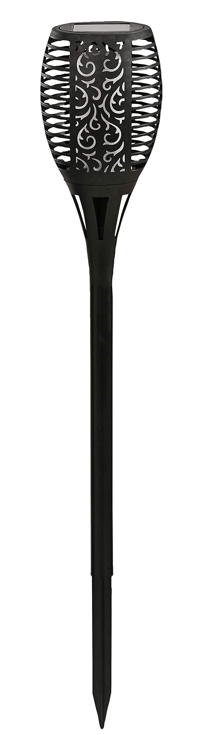 Dehner Flammenfackel Jumbo Solarleuchte schwarz 75 cm