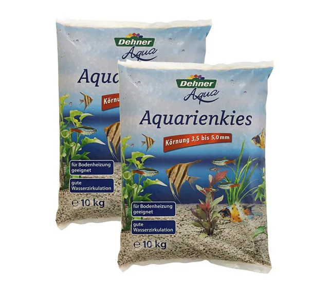 Dehner Aqua Aquarienkies 3,5-5 mm 20 kg beige