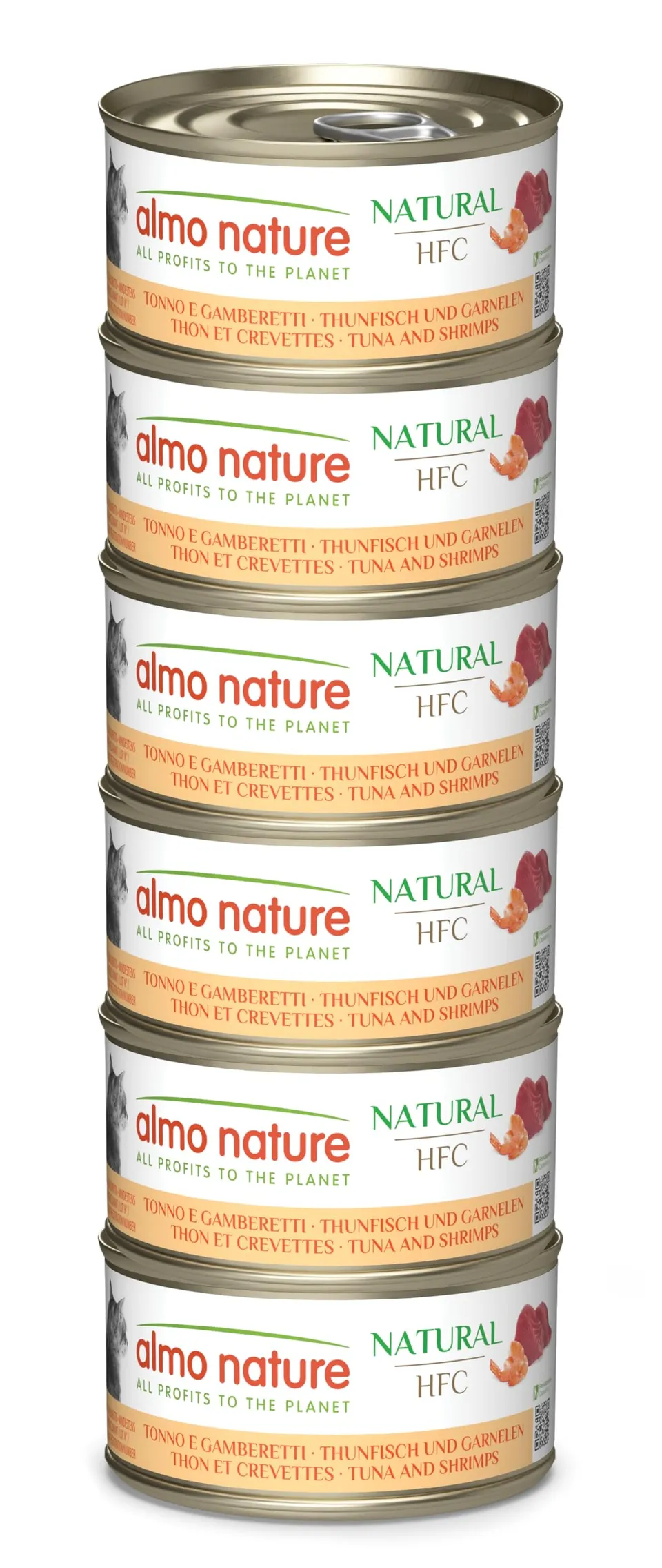 Almo Nature HFC Natural Nassfutter Thunfisch Garnelen 6x70g