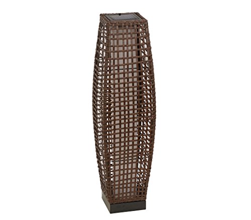 Dehner Pri Solarleuchte 78cm braun Rattan warmweiß