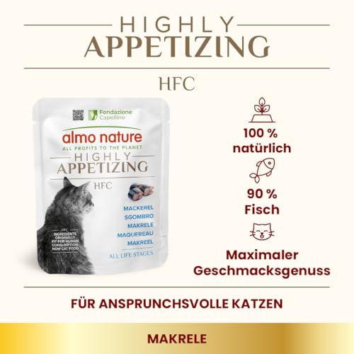Almo Nature HFC Highly Appetizing Katzenfutter Makrele 24x50g