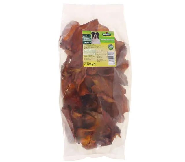 Dehner Lieblinge Hundesnack Schweineohren 1050g luftgetrocknet