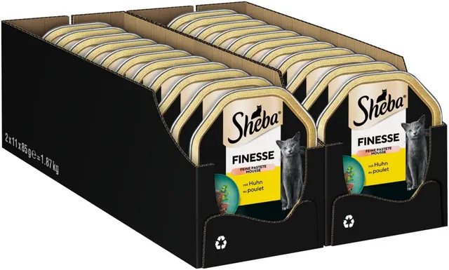 Sheba Finesse Nassfutter Huhn 22x85g Pastete Mousse